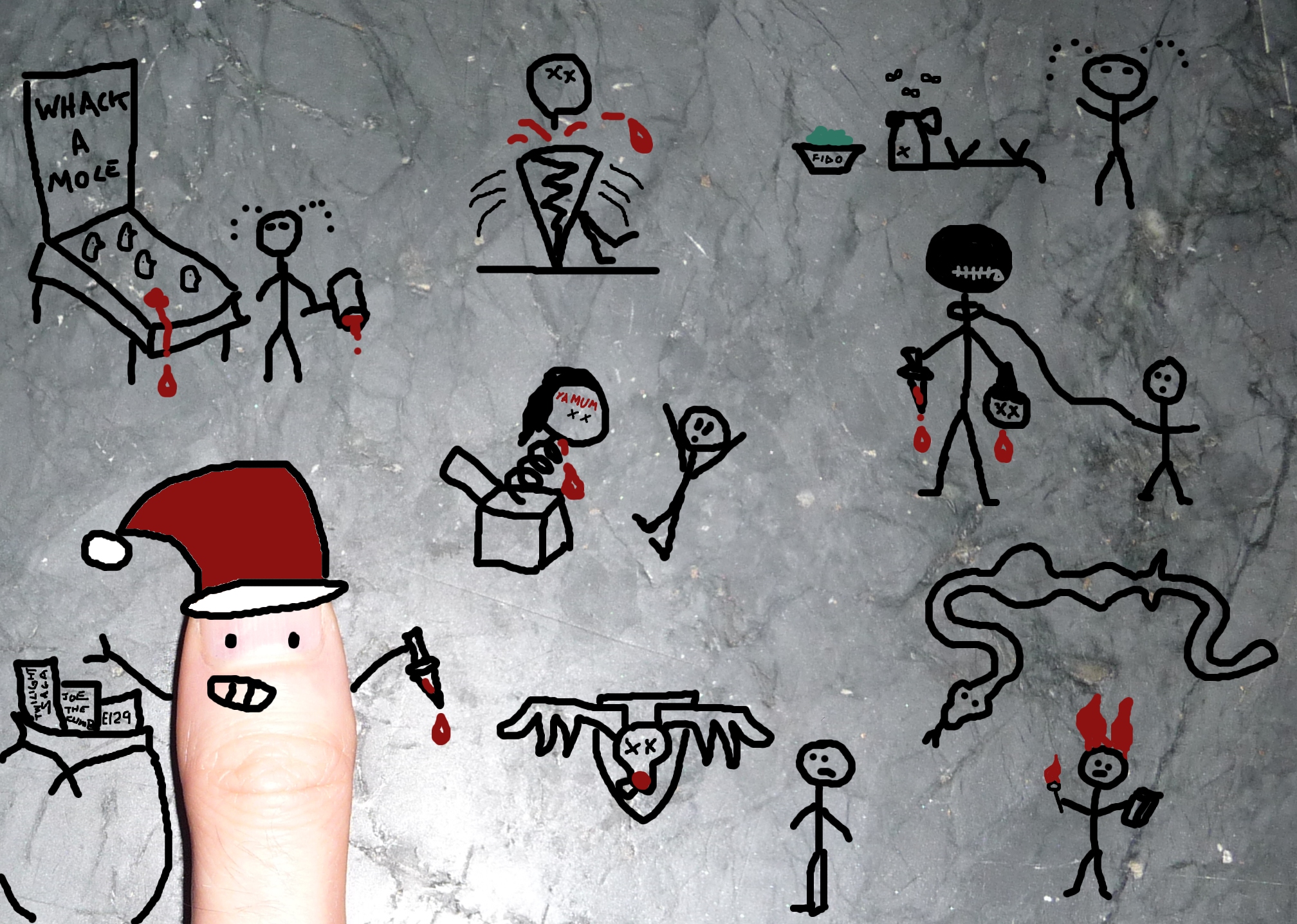 Evil Thumb Santa